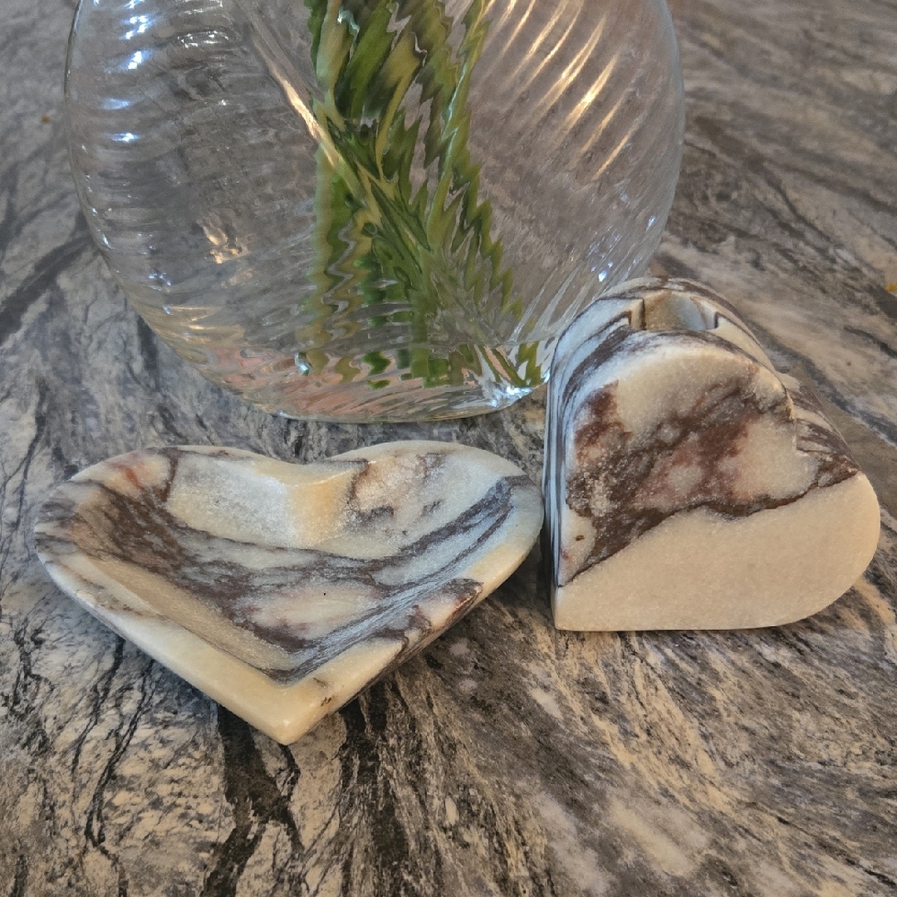 Marble Heart-Shaped Coasters